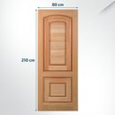Ver imagem 3 de Folha de Porta Maciça em Eucalipto Acabamento Natural 210x80cm PM28 Master Cruzeiro Portas