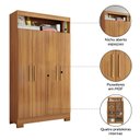 Ver mais imagens de Armário para Escritório com 4 Portas e Nicho com Prateleiras Internas