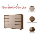 Ver imagem 3 de Cômoda Gaveteiro Ambiente Georgia Carvalho Fendi - Moval