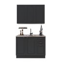 Ver imagem 2 de Armário de Cozinha Modulada Compacta Fidelitá Nara 100% MDF 2 Peças 120cm 6 Portas 2 Gavetas sem
