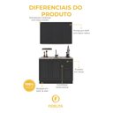 Ver imagem 5 de Armário de Cozinha Modulada Compacta Fidelitá Nara 100% MDF 2 Peças 120cm 6 Portas 2 Gavetas sem