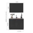 Ver imagem 4 de Armário de Cozinha Modulada Compacta Fidelitá Nara 100% MDF 2 Peças 120cm 6 Portas 2 Gavetas sem