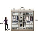 Ver imagem 4 de Quarto Modulado Bari Rizon 5 Peças 1 Armário Ponte + 1 Closet + 2 Guarda Roupas + 1 Complemento QC20
