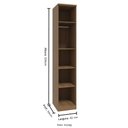 Ver imagem 3 de Guarda Roupa Modulado 01 Porta 43cm com 234cm Altura Setiba - Carvalho/Fendi