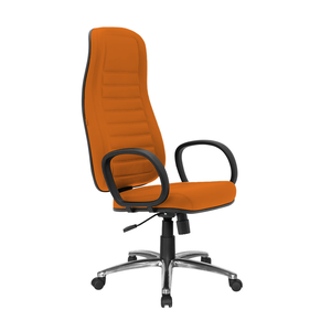 Cadeira de Escritório Giratória Base Alumínio Presidente Tescaro Martiflex Laranja