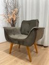 Ver imagem 2 de Poltrona Decorativa 1 Lugar Marrom 500 Rebeca