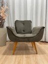 Ver imagem 3 de Poltrona Decorativa 1 Lugar Marrom 500 Rebeca