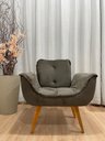 Ver imagem 5 de Poltrona Decorativa 1 Lugar Marrom 500 Rebeca