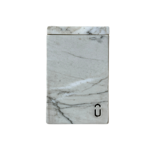Pote Organize com Tampa Quartzito Mont Blanc Polido 13x9cm