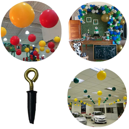 100 Pinos com Argola para Bola de Vinil P/ Decoração Pendurar - 4