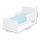 Ver imagem 4 de Berço Americano C/Colchão Rodizio 2Em1 Vira Mini Cama Branco