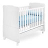 Berço Americano C/Colchão Rodizio 2Em1 Vira Mini Cama Branco - 8