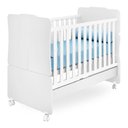 Ver mais imagens de Berço Americano C/Colchão Rodizio 2Em1 Vira Mini Cama Branco