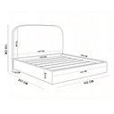 Ver imagem 6 de Cama Casal Flutuante com Cabeceira 140cm Aura W01 Bouclê Creme - Lyam Decor