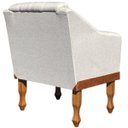 Ver imagem 5 de Kit 02 Poltronas Decorativa Grécia no Linho - Dritex Decor:linho Bege