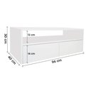Ver imagem 5 de Rack para Tv Suspenso Bancada com Nicho e Gaveta Branco Laca