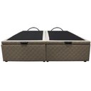 Ver imagem 6 de Base Box Baú para Cama Casal King 192x203cm Bipartido Liz S05 Suede Bordado Bege - Mpozenato