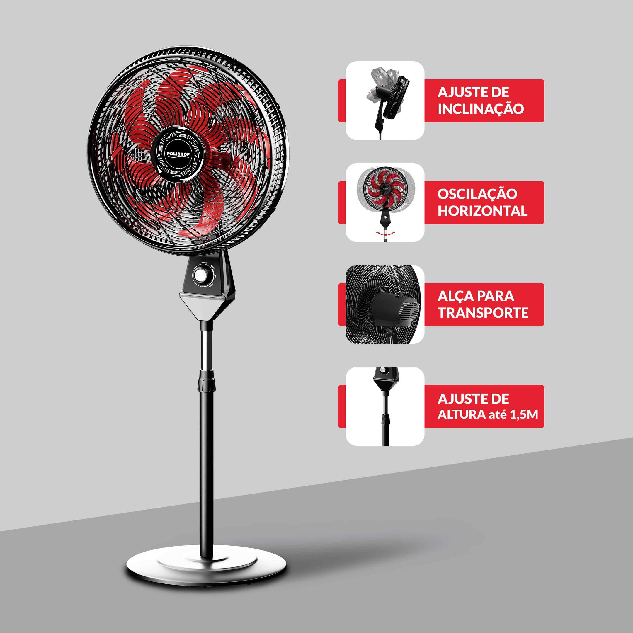 Ventilador de Coluna Polishop | 220v - 4