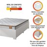 Cama Box Casal Desmontável Com Colchão Molas Ensacadas Real 138x188x58cm Bege / Branco Inducol - 4