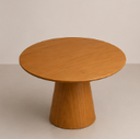 Ver imagem 1 de Mesa Cone Oval 90x60cm em MDF Freijó
