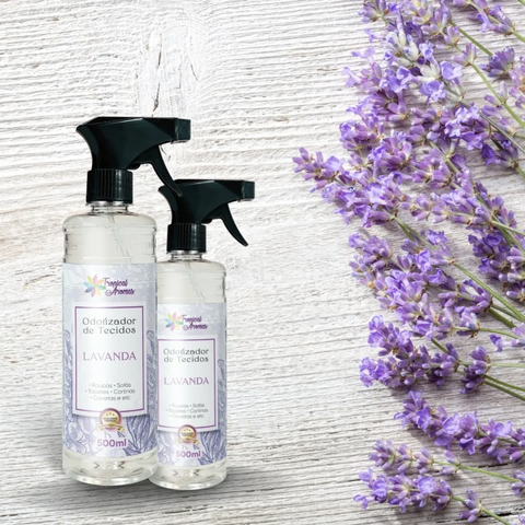Água Perfumada Home Spray Lençois Roupas e Tecidos Aromatizador Ambiente Tecidos 500ml Lavanda