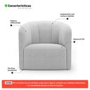Ver imagem 3 de Kit 02 Poltronas Decorativas Abby Bouclê Cinza Claro - Desk Design