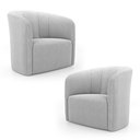 Ver imagem 1 de Kit 02 Poltronas Decorativas Abby Bouclê Cinza Claro - Desk Design