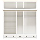 Ver imagem 3 de Guarda Roupa 10 Portas 3 Gavetas Branco/freijó Topázio - Fn