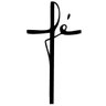 Adesivo Jesus Fé Cristo Cruz Católico Evangélico Porta:preto - 1