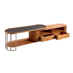 Rack Army - Madeira Maciça e Mdf 2,20m com 2 Gavetas - Távoli Decor - 3
