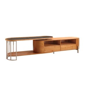 Rack Army - Madeira Maciça e Mdf 2,20m com 2 Gavetas - Távoli Decor