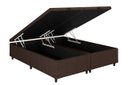 Ver imagem 1 de Cama Box Baú Casal Bipartido Marrom Colchão Freedom Molas Ensacadas 138x188 - Ortobom