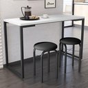 Ver imagem 2 de Conjunto Mesa De Cozinha 120cm 2 Banquetas Branco