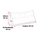 Ver imagem 4 de Almofada de Apoio para Cabeceira 90cm Suede Várias Cores - Estopar Suede Cappuccino