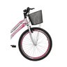 Bicicleta Feminina Athor Musa Aro 24 18 Marchas com Cestão:branco-rosa/unico/unissex - 3
