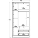 Ver imagem 6 de Conjunto Guarda Roupa + Comoda Ditália BB-322+BB-120 Branco