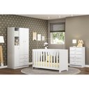 Ver imagem 3 de Conjunto Guarda Roupa + Comoda Ditália BB-322+BB-120 Branco