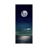 Adesivo Decorativo Porta Natureza Lua Reflexo no Mar a Noite - 1