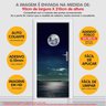 Adesivo Decorativo Porta Natureza Lua Reflexo no Mar a Noite - 5