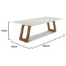 Mesa de Jantar França C03 160x90 cm - Doce Sonho Móveis - Laca Off White/Caramelo - 2