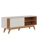 Ver imagem 2 de Rack para Sala de Estar TV 60 pol Quebec C04 Off White Matte Freijó - Lyam Decor