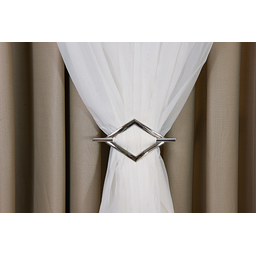 Cortina De Voil C/ Forro Blackout Tecido 4,00x2,30 Sala E Quarto Palha/Branco - 3