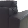 Sofá de Couro Legítimo 3 Lugares Leder Preto - 6