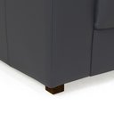 Ver imagem 5 de Sofá de Couro Legítimo 3 Lugares Leder Preto