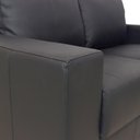 Ver imagem 4 de Sofá de Couro Legítimo 3 Lugares Leder Preto