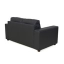 Ver imagem 3 de Sofá de Couro Legítimo 3 Lugares Leder Preto