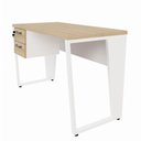 Ver imagem 5 de Mesa Escrivaninha Industrial 120cm Tampo 30mm com 2 Gavetas Pés em Metal F5 Office Cor:Macadâmia