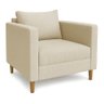 Poltrona Decorativa Helena Linho Dourado Dal Poz Estofados - 2