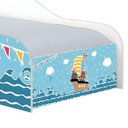 Ver imagem 2 de Cama Solteiro Infantil Ursinhos Pirata MDF Branco com Colchão Casah