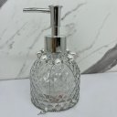 Ver imagem 3 de Porta sabonete líquido de vidro transparente com trabalhado
